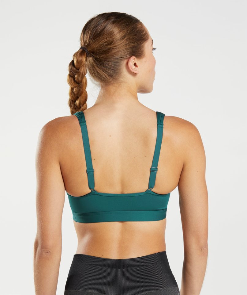 Women's Gymshark Scoop Neck Sports Bra Turquoise | NZ 4NHUXS